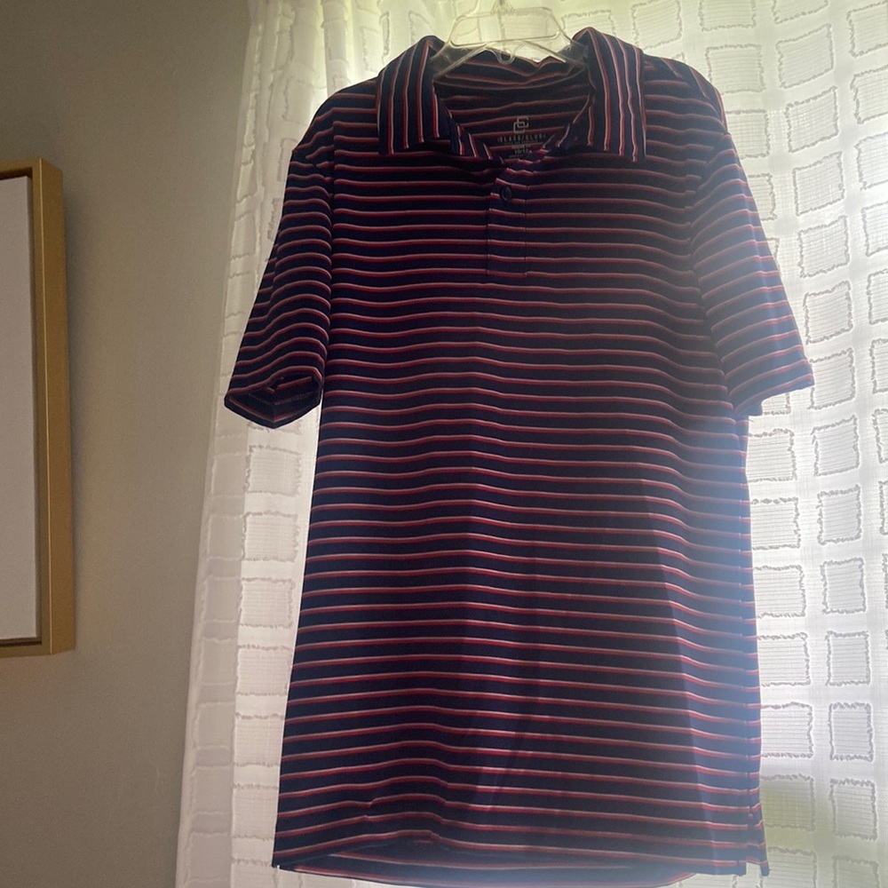 Boys half button up RED WHITE AND BLUE!!